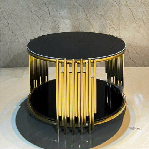 Bàn Sofa Tròn Mặt Kính CTP-6148