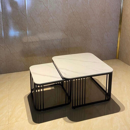 Bàn Sofa Vuông Đôi Mặt Đá CTP-618