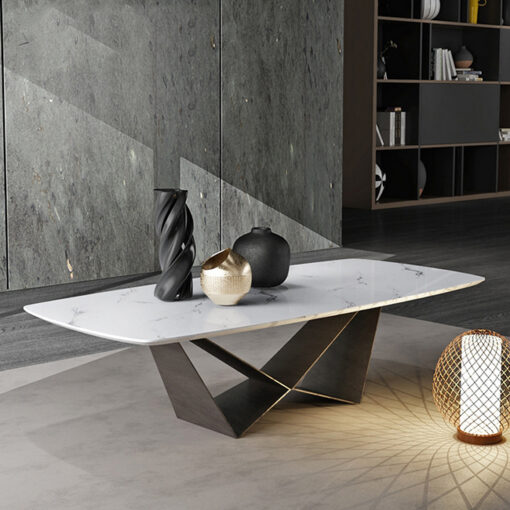 Bàn Sofa Mặt Đá Chân Thép CTP-644