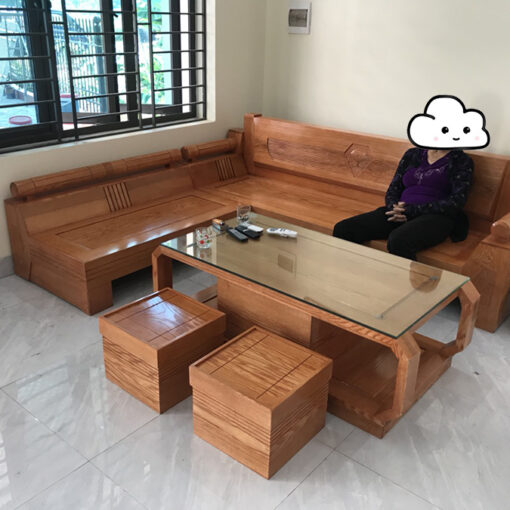 Bộ Bàn Ghế Sofa Gỗ Sồi CTP-808