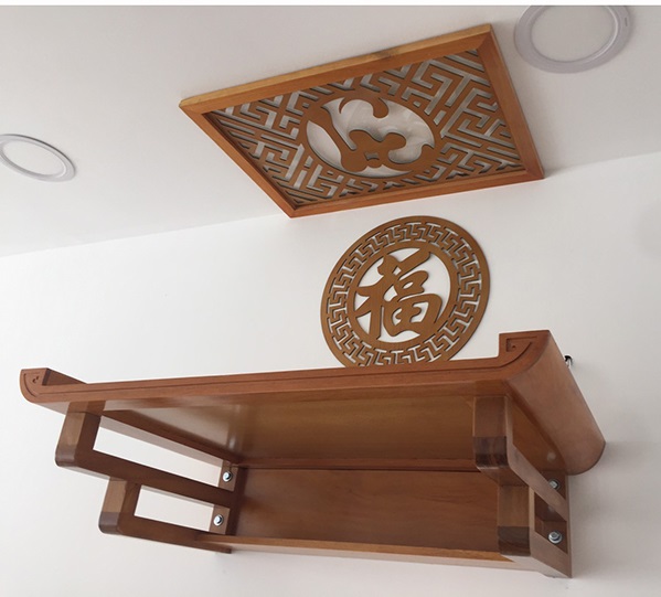 bàn thờ treo gỗ sồi