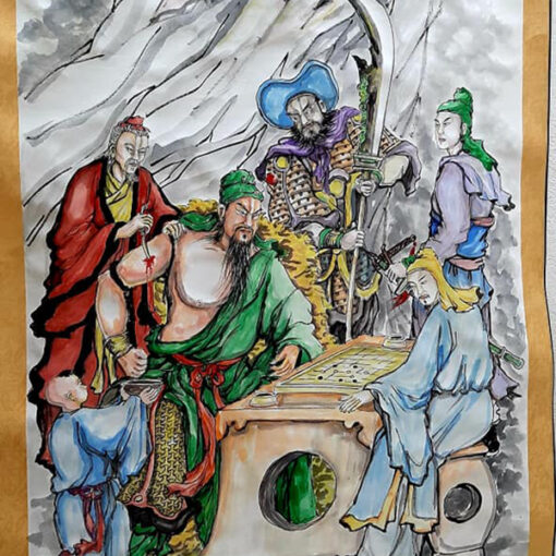 Tranh Hoa Đà Trị Thương Cho Quan Vũ