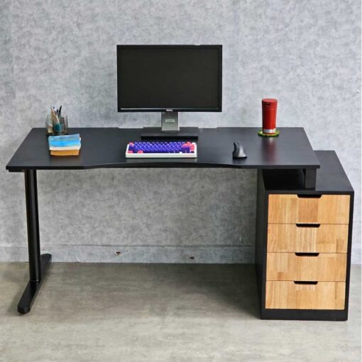 Bàn Gaming 60x120cm Mặt Gỗ Vát CTP-1313