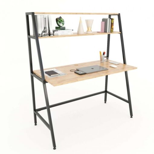Bàn Có Giá Sách Khung Sắt CTP-7131