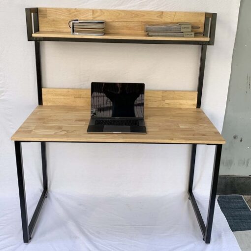 Bàn Liền Giá Sách Gỗ Cao Su CTP-7113