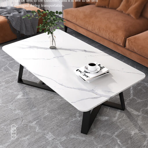 Bàn Sofa Mặt Đá Khung Sắt CTP-6121