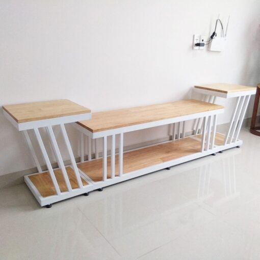 Kệ Tivi Khung Sắt Gỗ Cao Su Hiện Đại CTP-4127