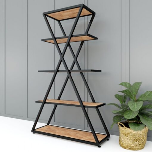 Kệ Trang Trí Gỗ Cao Su Chữ X 5 tầng CTP-5519