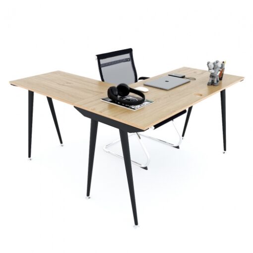 Bàn Góc L Chân Ống Côn CTP-1132