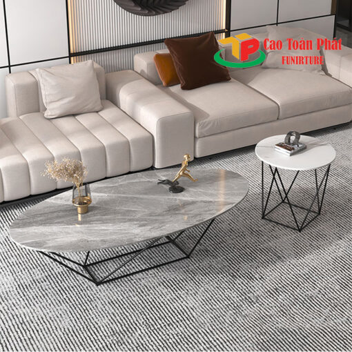 Cặp Bàn Trà Mặt Đá Ceramic CTP-6199