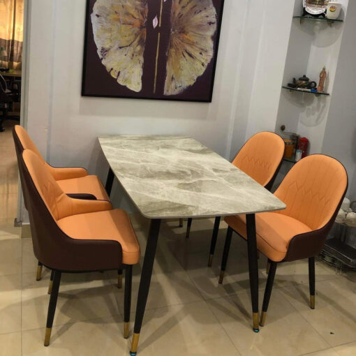 Bộ Bàn Mặt Đá Cẩm Thạch 4 Ghế Monet Nhập Khẩu CTP-9532