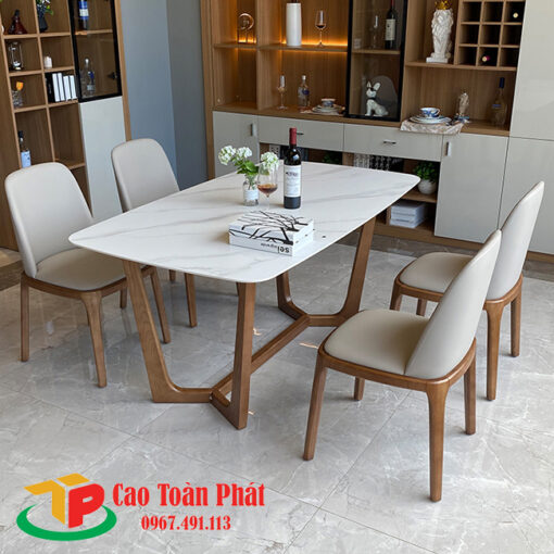 Bộ Bàn Ăn 4 Ghế Grace Gỗ Sồi CTP-9242