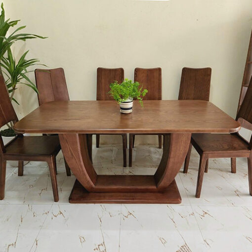 Bộ Bàn Ăn Hiện Đại 6 Ghế Gỗ Sồi CTP-9616