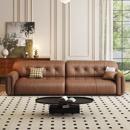Sofa Văng Da Italia Lau Mực 2m5 CTP-5605