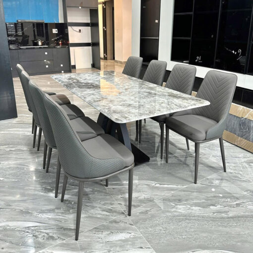 Bộ Bàn Ăn Mặt Đá 80x180cm 6 Ghế Nhập Khẩu CTP-5180