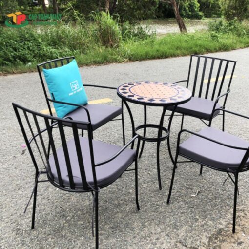 Bộ bàn ghế sắt ngoài trời Vintage - BGS30